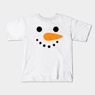 Snowman Face Kids T-Shirt